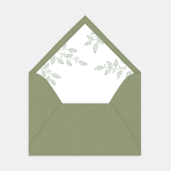 Doublure enveloppe feuillage - 50ex