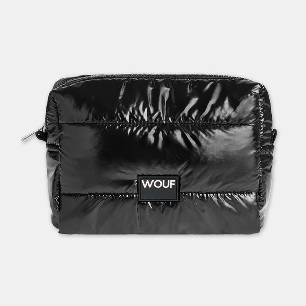 Trousse de toilette de voyage matelassée - Glossy noir