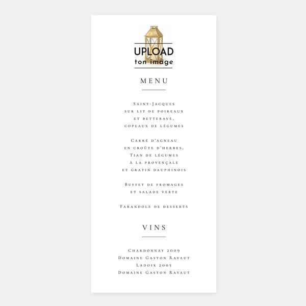 Menu mariage aquarelle