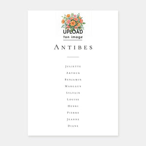 Plan de table de mariage aquarelle - 5ex