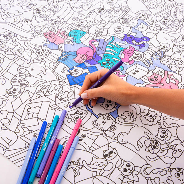 Poster géant à colorier Kitty