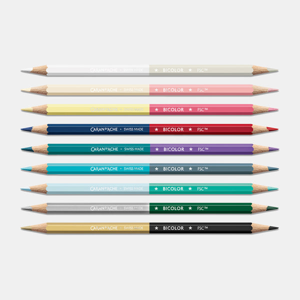 Alpine Frost Bicolor Colored Pencil Set