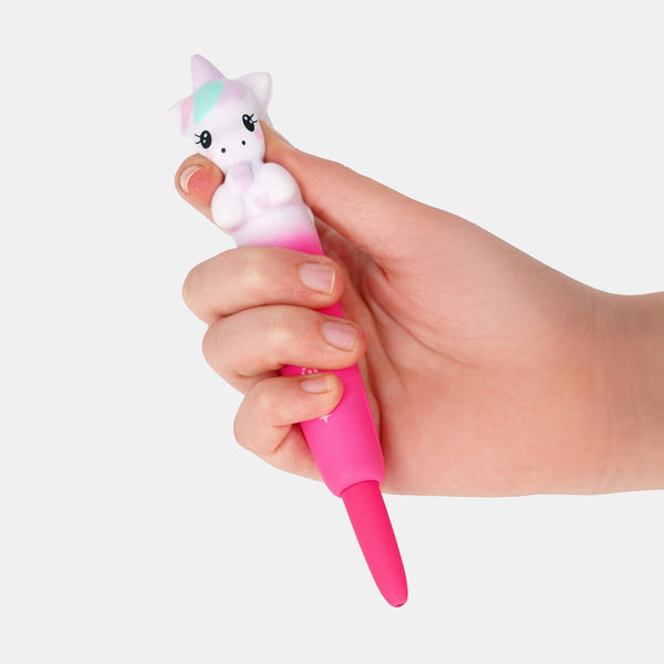 Stylo à encre gel antistress - Licorne