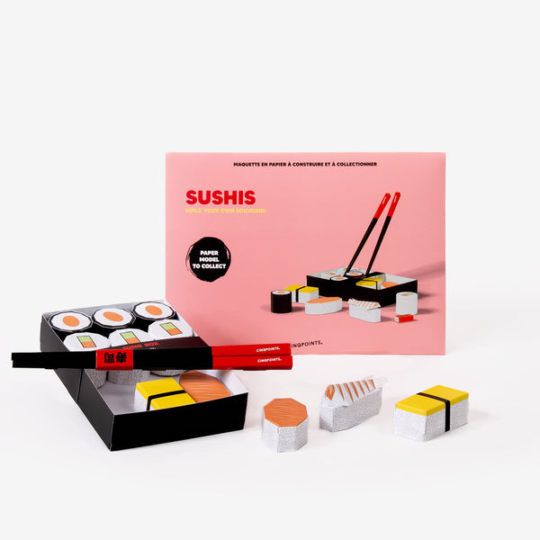 Maquette 3D en papier - Sushis