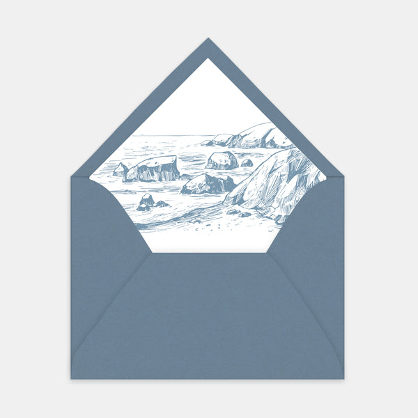 Doublure enveloppe gravure côte sauvage