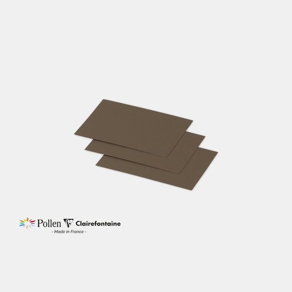 Card 70x95 vellum 210g taupe brown Pollen