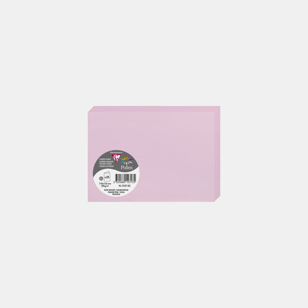 Carte pré pliée 110x210 velin 210g rose dragée Pollen