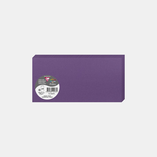 Vorgefaltete Karte, 213 x 213 Pergament, 210 g, violetter Pollen