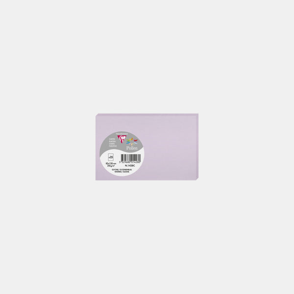 Carte 82x128 velin 210g glycine Pollen