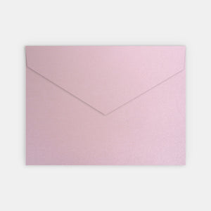 Enveloppe 140x190 mm metallisee rose poudree