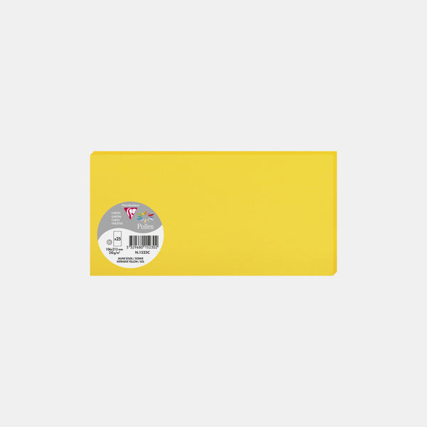 Carte 106x213 velin 210g jaune soleil Pollen
