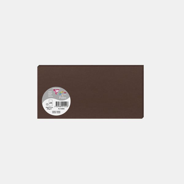 Carte 106x213 velin 210g cacao Pollen
