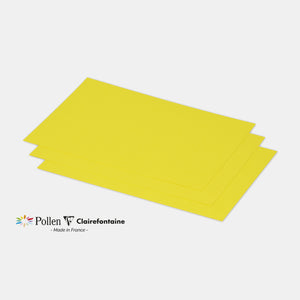 Carte 158x222 velin 210g jaune soleil Pollen