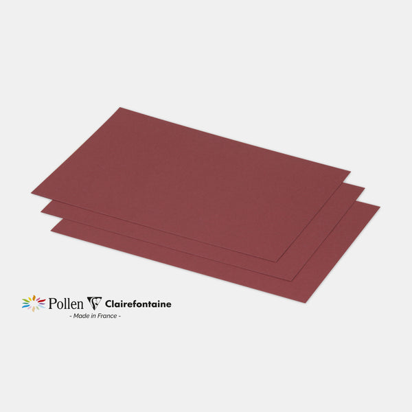 Carte 158x222 velin 210g bordeaux Pollen