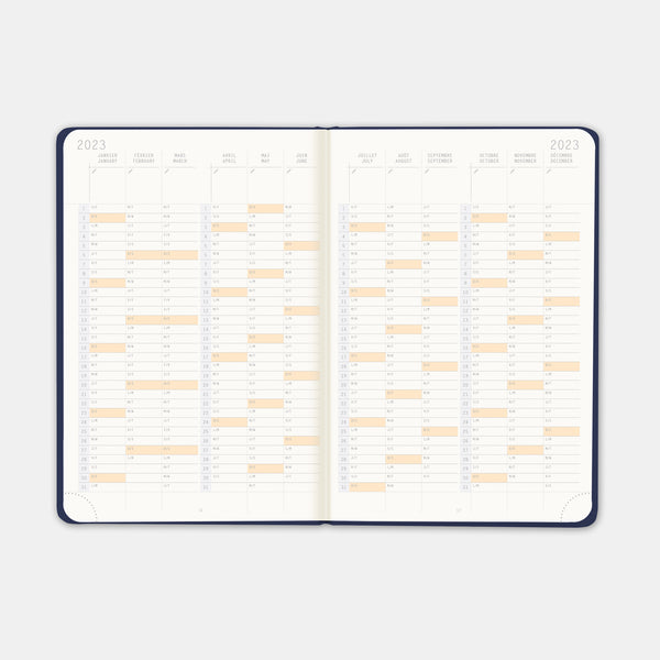 Rhodia 2024 A5 Mitternachtsblauer Terminkalender