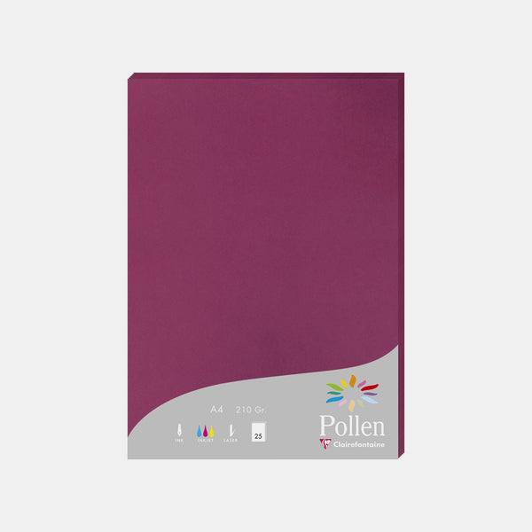 Feuille A4 velin 210g framboise Pollen