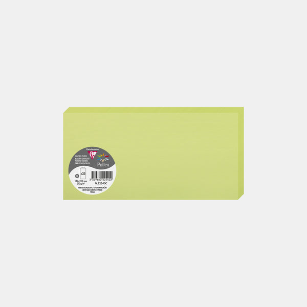 Carte pré pliée 213x213 velin 210g vert bourgeon Pollen