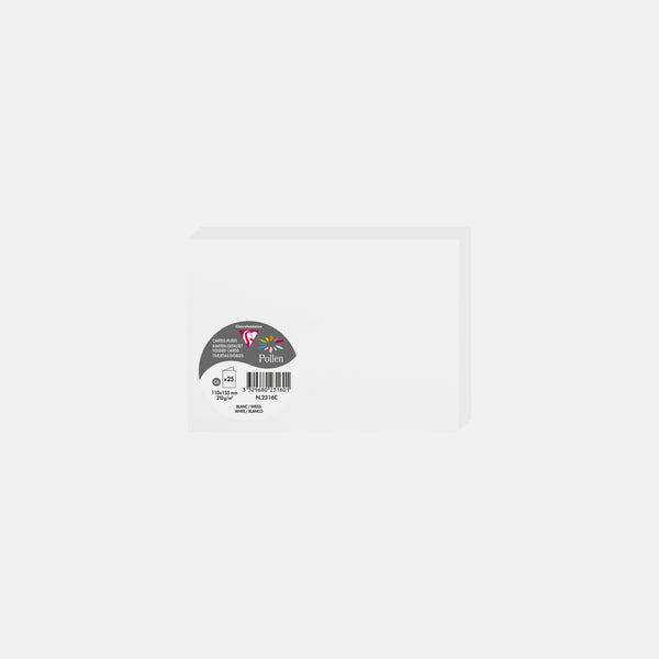 Pre-folded card 110x210 vellum 210g white Pollen