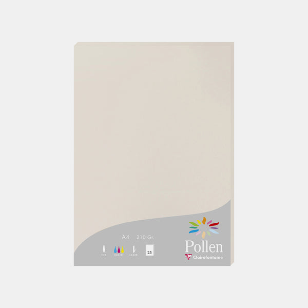 Feuille A4 velin 210g gris perle Pollen
