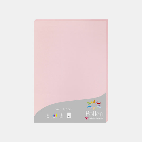 A4-Pergamentblatt, 210 g, rosa Pollen