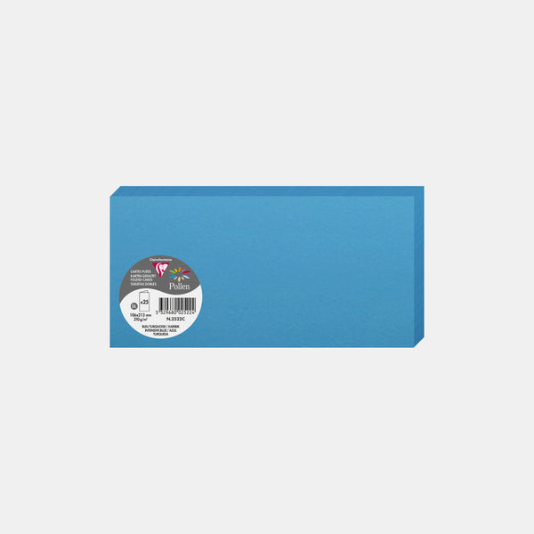 Pre-folded card 213x213 vellum 210g turquoise blue Pollen