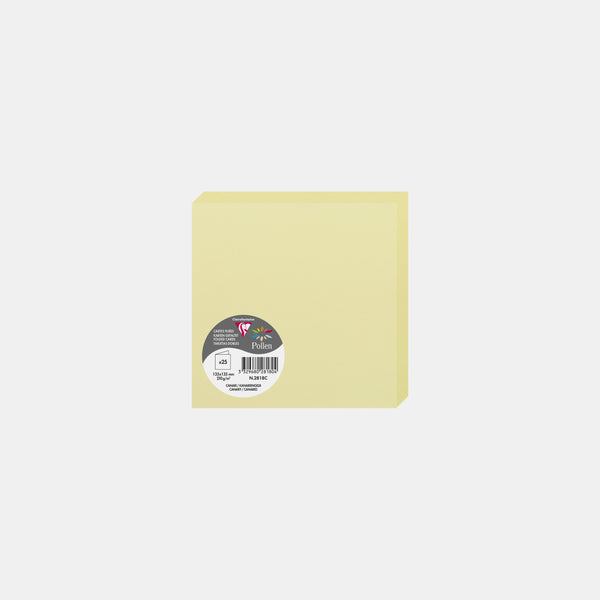 Pre-folded card 135x270 vellum 210g canary yellow Pollen