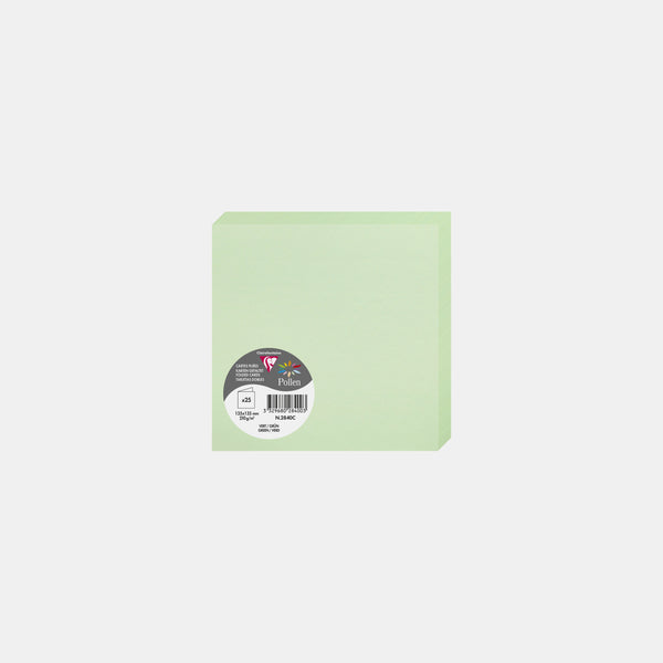 Pre-folded card 135x270 vellum 210g green Pollen
