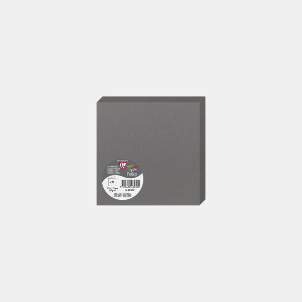 Vorgefaltete Karte 135x270 Pergament 210g Stahlgrau Pollen