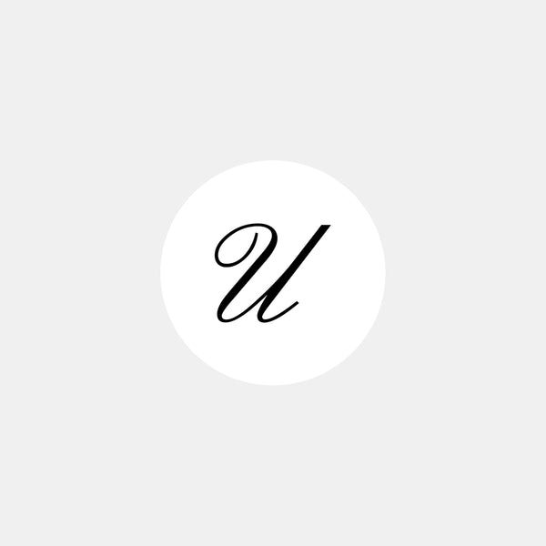Pastille alphabet lettre anglaise U