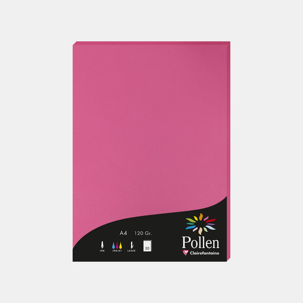 Feuille A4 velin 120g rose fuchsia Pollen