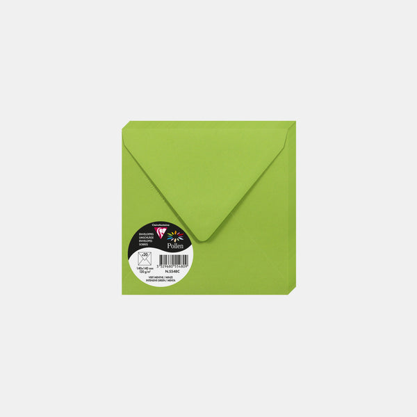 Envelope 140x140 vellum 120g mint green Pollen