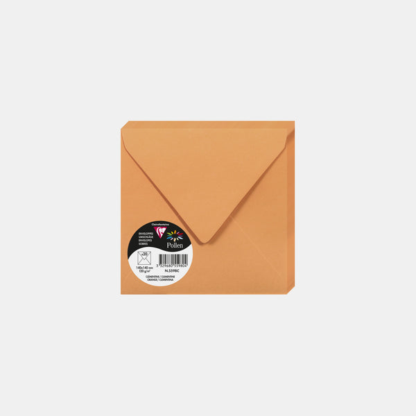 Envelope 140x140 vellum 120g orange clementine Pollen