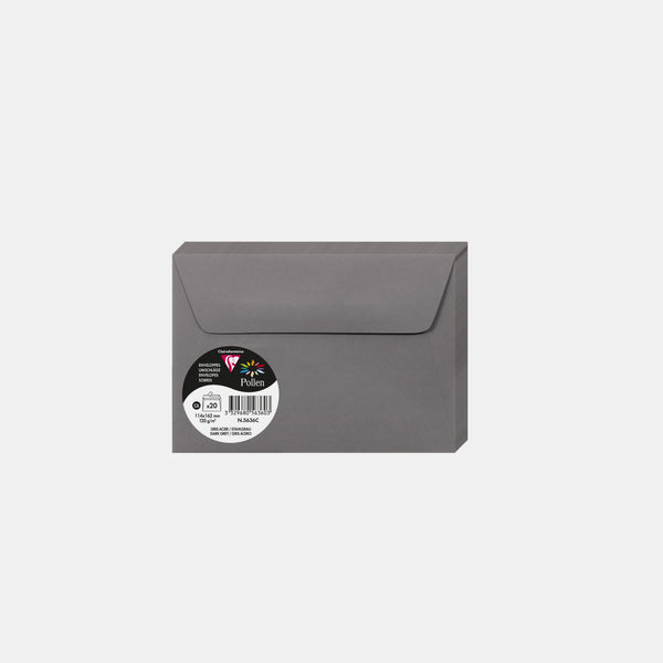 Envelope 114x162 vellum 120g steel gray Pollen
