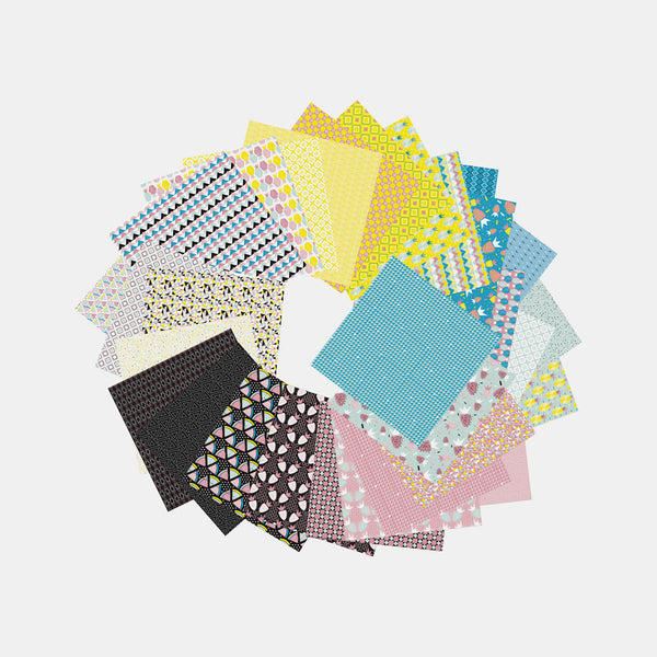 Origami-Papier 15x15 cm – Geometrische Früchte – 60 Blatt