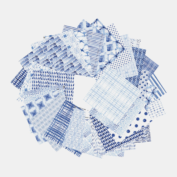 Papier origami 15x15 cm - Shibori - 60 feuilles