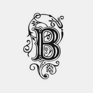 Arabeske-Alphabet-Stempel b