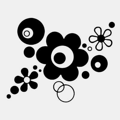 Pop-Blumen-Stempel