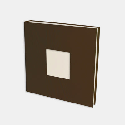 Photo album 30x30 chocolate canvas cream interior