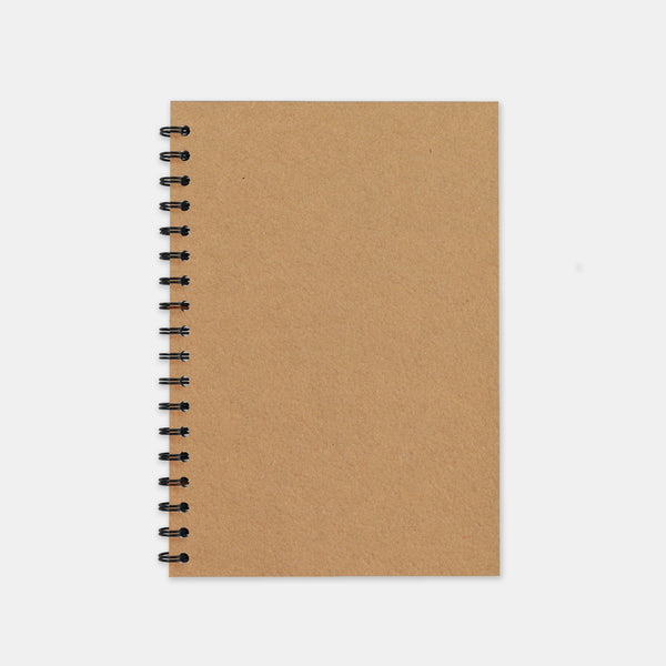 Notizbuch aus recyceltem Kraftpapier, 148 x 210 linierte Seiten