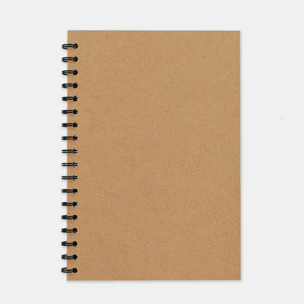 Notizbuch aus recyceltem Kraftpapier, 180 x 250 einfache Seiten