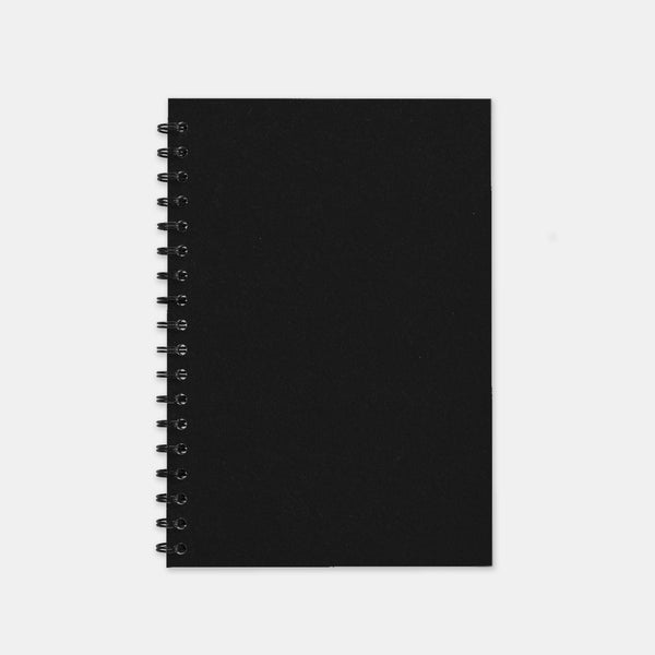 Schwarzes Recycling-Notizbuch, 148 x 210 einfache Seiten