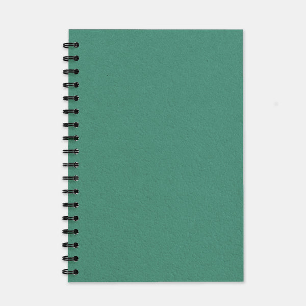 Türkisgrünes Recycling-Notizbuch, 180 x 250 einfache Seiten