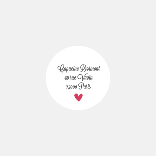 Personalized stickers matching little heart - 48ex