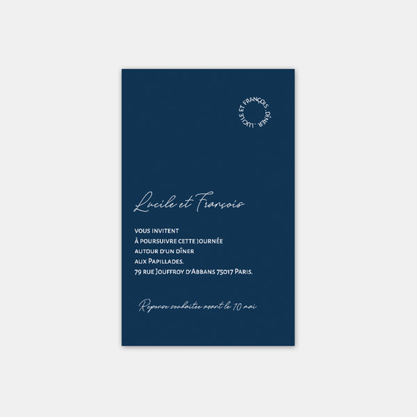 Modern wedding invitation card circle