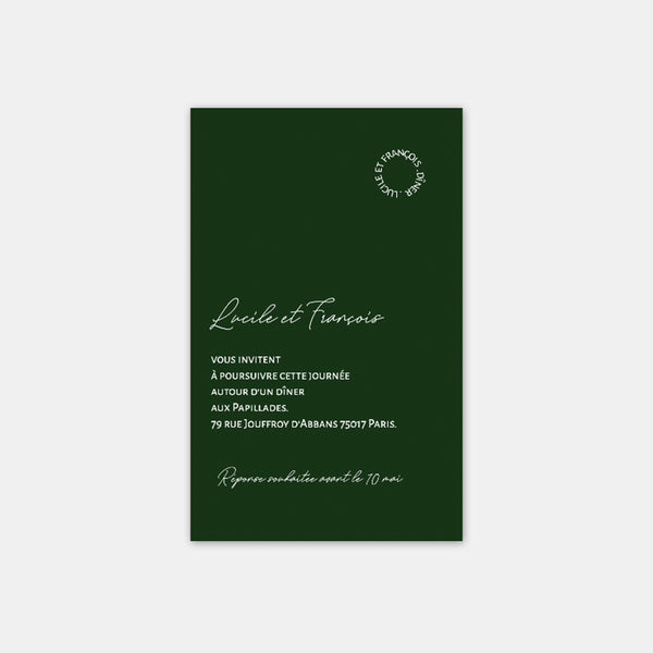 Modern wedding invitation card circle