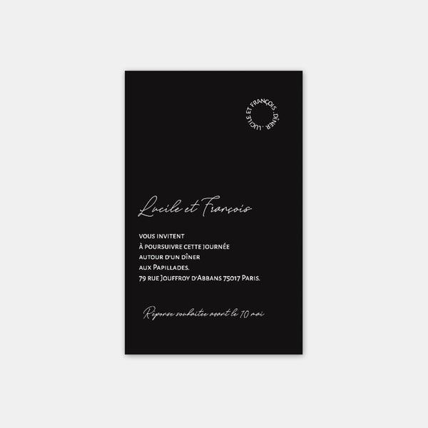 Modern wedding invitation card circle