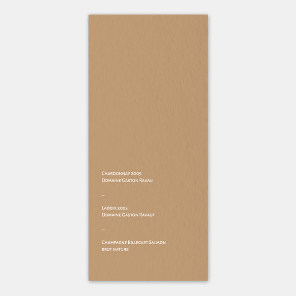 Menu de mariage Moderne Cercle