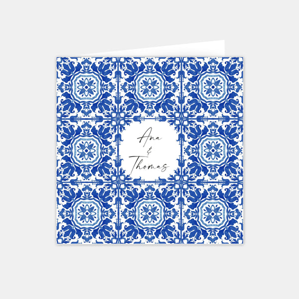 Azulejo-Hochzeitseinladung