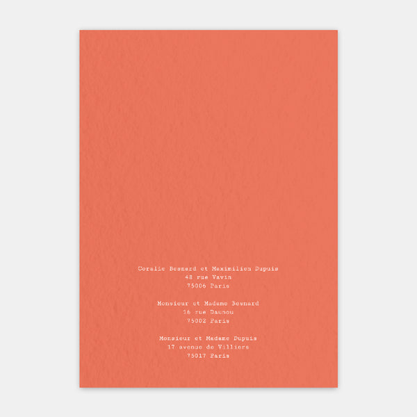 Brindille kraft wedding invitation