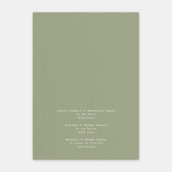 Brindille kraft wedding invitation